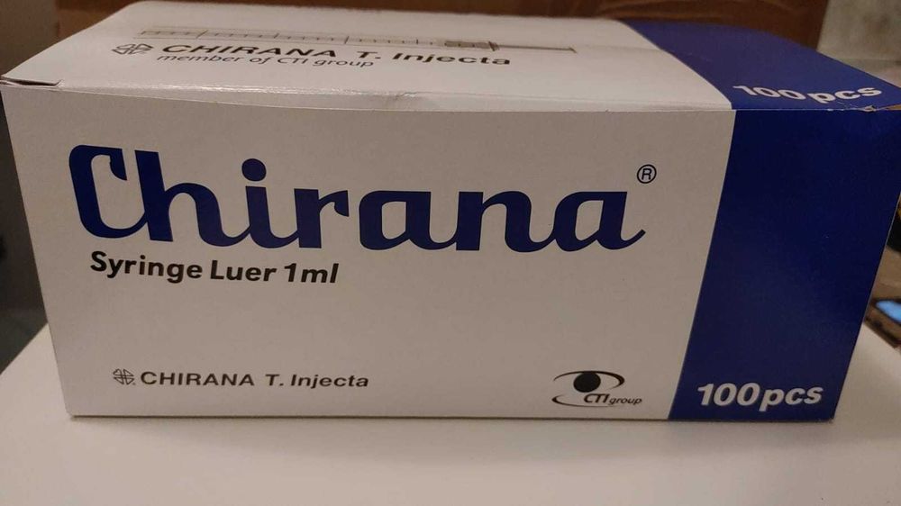 Strzykawki insulinowe Chirana 1 ml, 100 sztuk