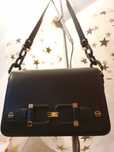 PROMOCJA, czarna torebka crossbody, Elisabetta Franchi