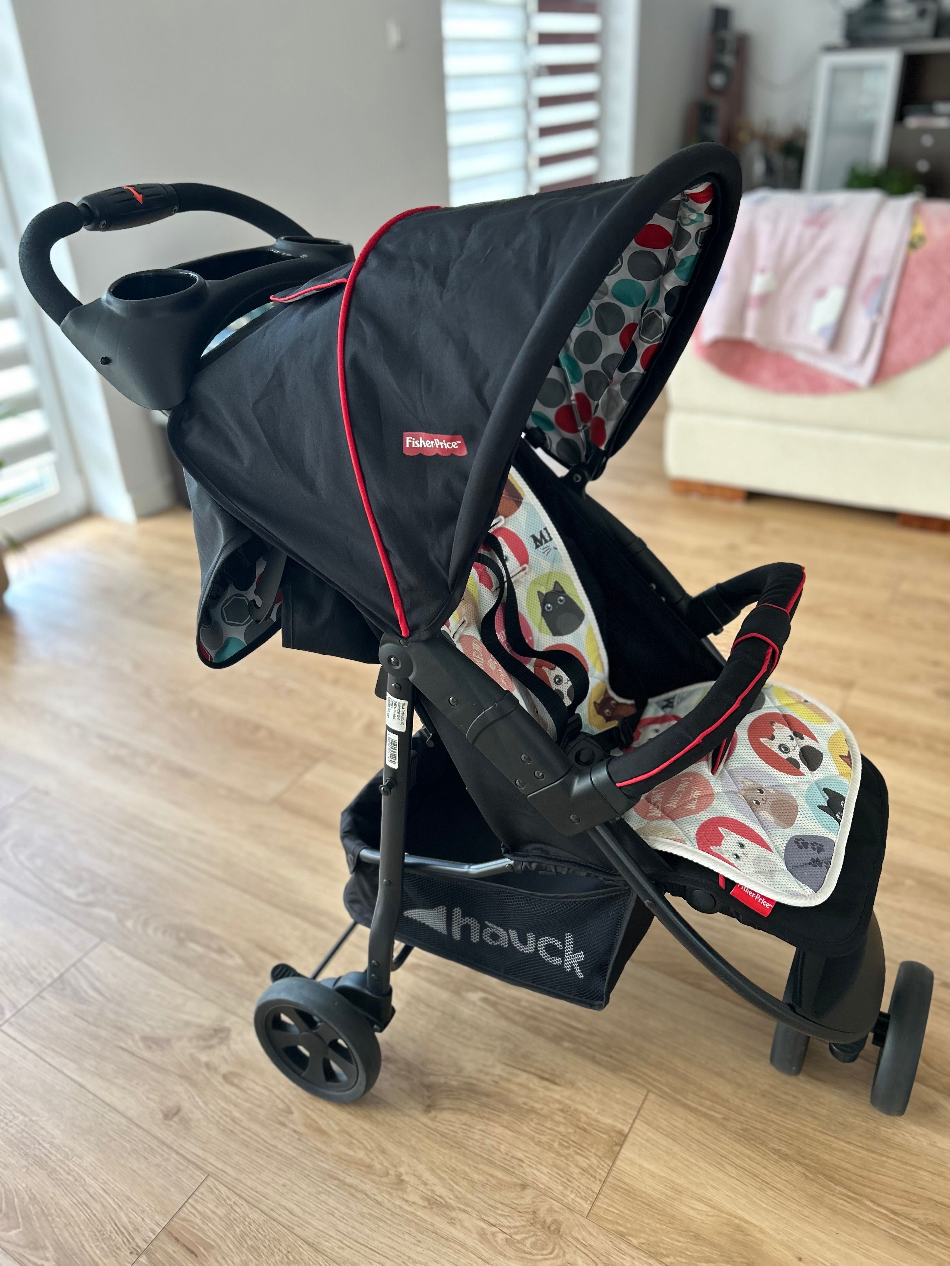 Wózek spacerowy Hauck Fisher Price pozycja leżąca na płasko