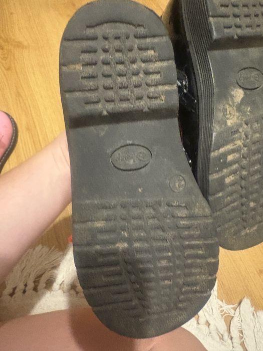 2 pary 26 i 27 Lakierki ocieplane botki traperki zimowe dziewczynki