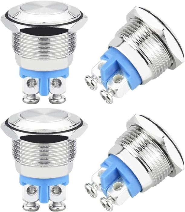 3 metalowe przełączniki ciśnieniowe,