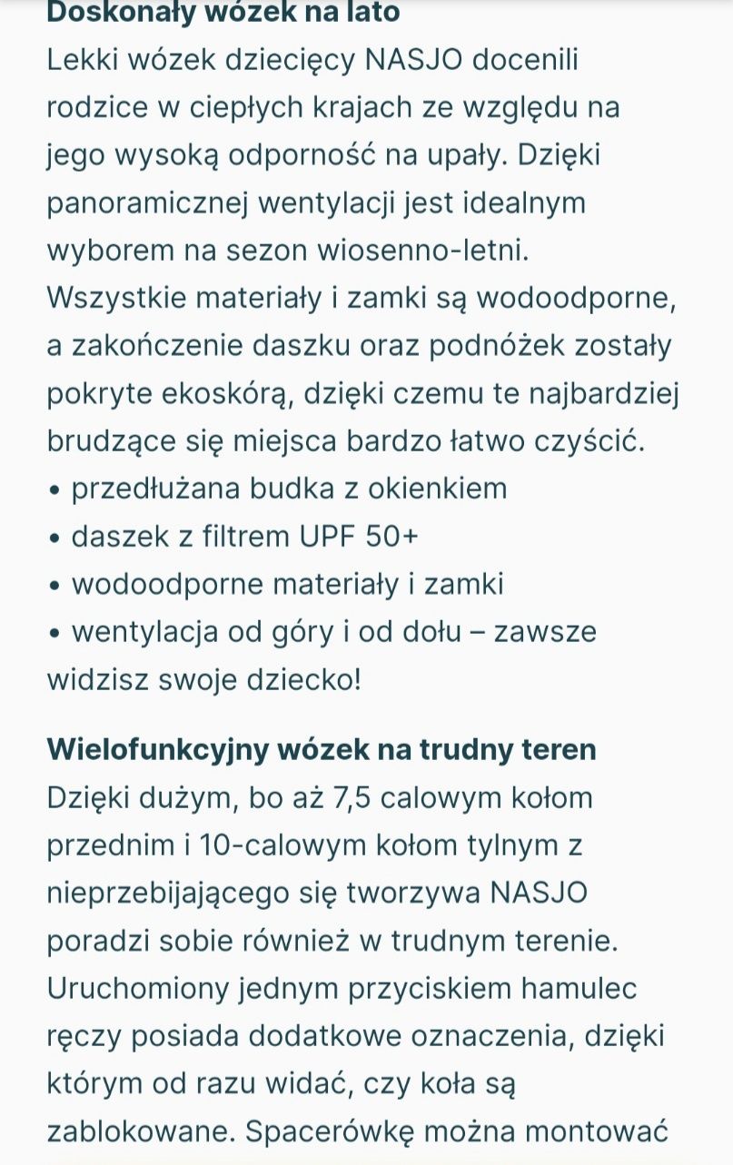 Wózek 2w1. 1 elemetowy