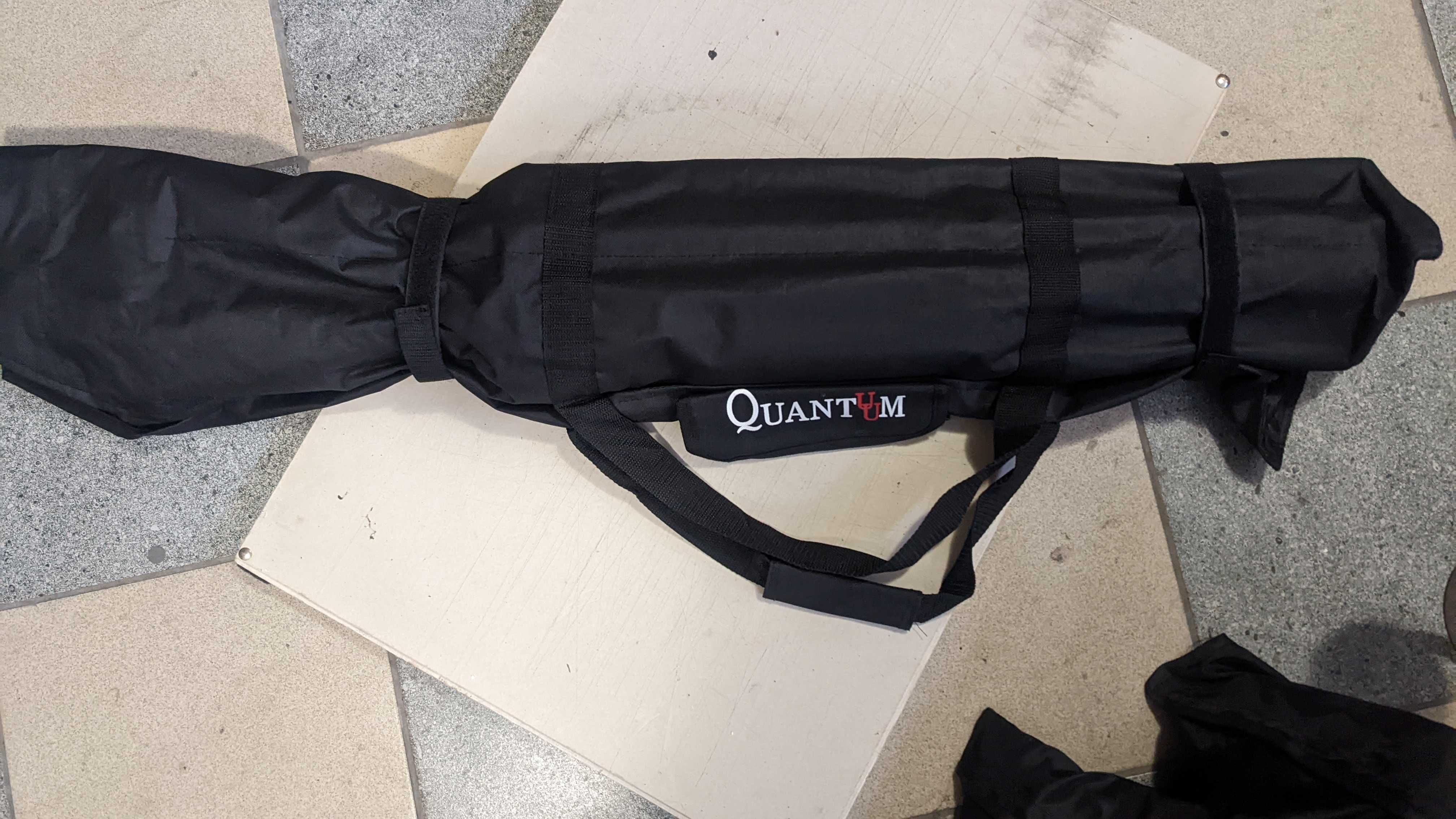 Zestaw studyjny 2x lampa i statyw quantuum + softbox 60x90 i 80x120