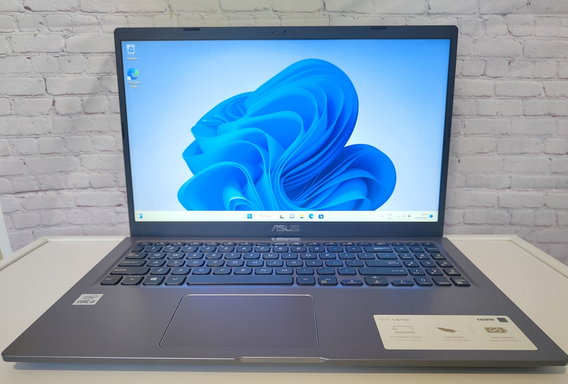 Ноутбук Asus VivoBook 15,6" HD, Core I3 1005G1  8GB DDR4, 256Gb SSD