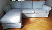 Sofa IKEA EKTORP używana stan bdb, nie rozkł, pokrycie bawełna