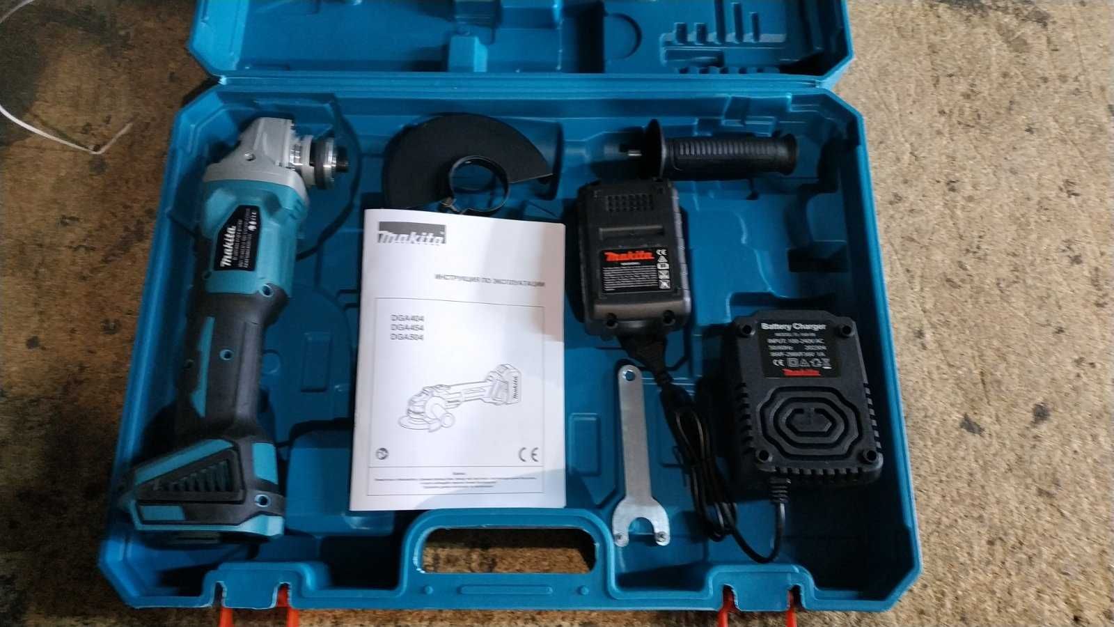 Акумуляторная бесщеточная безщіткова болгарка, Makita, 24V, 5Ah,Stromo