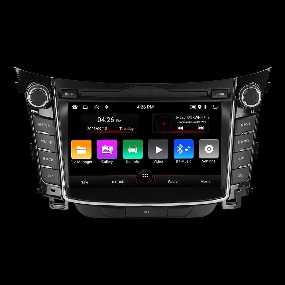Radio Android 13 Hyundai i30 Elantra GT 2011/2017 gps wifi bluetooth