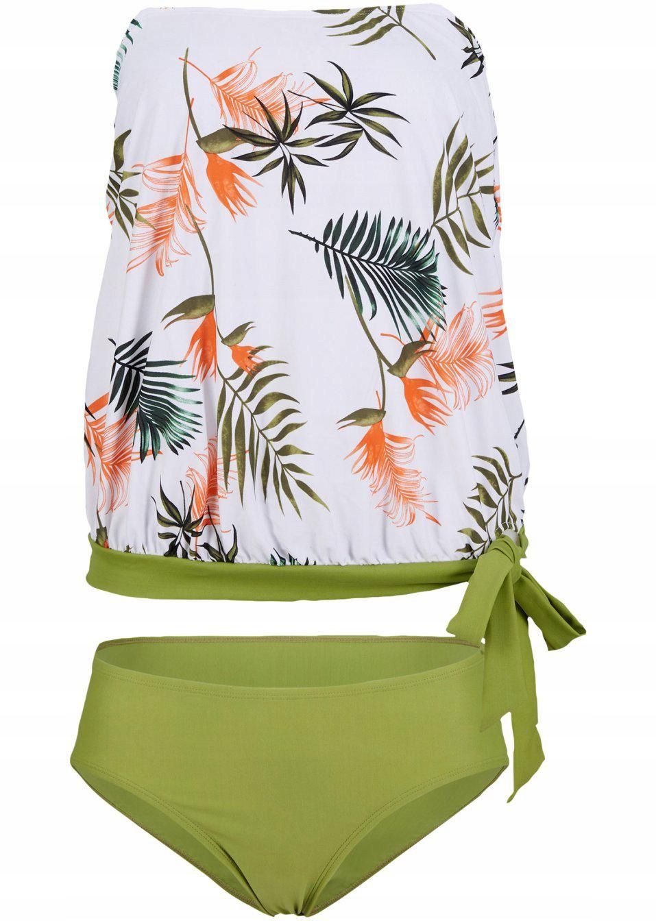 B.P.C tankini w kolorowy wzór roślinny z figami ^46