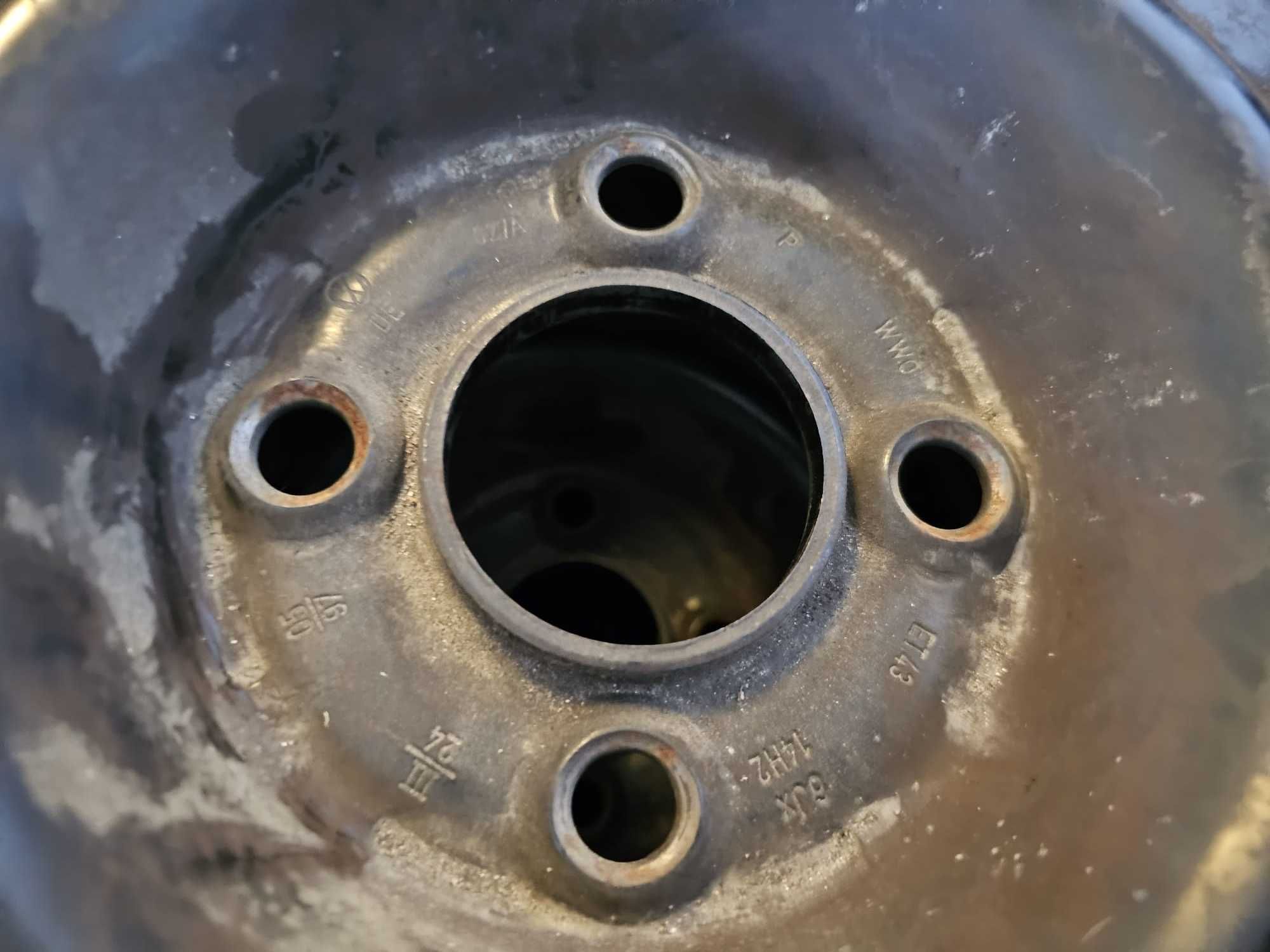 Felgi stalowe 4x100 6,0 14 ET43 57,1 VW Lupo Golf III Vento Polo Seat