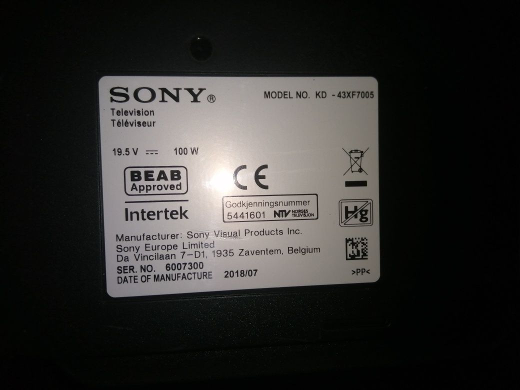 Telewizor Sony KD-43XF7005