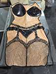 Fantasias sexuais -Avental em PVC com estampa de mulher em lingerie