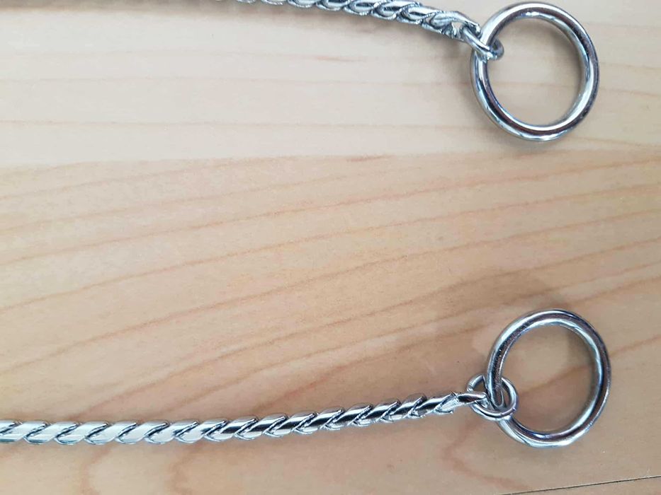 NOWA! ringówka, luksusowa obroża typu żmija, chrom 2,5 mm / 56 cm