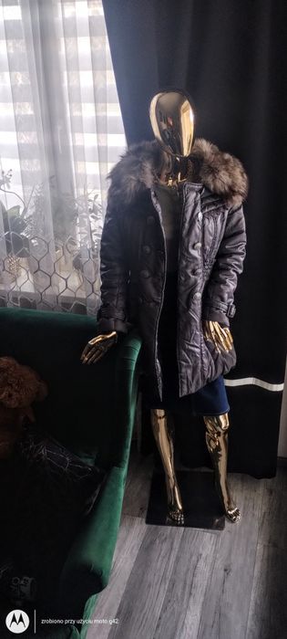 Kurtka damska z naturalnym kołnierzem