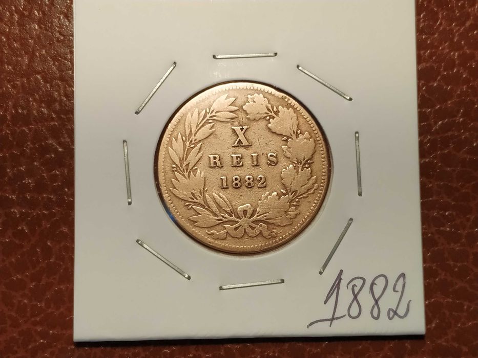 A287 moeda de X reis de 1882 D. Luiz I - Portugal (Monarquia)