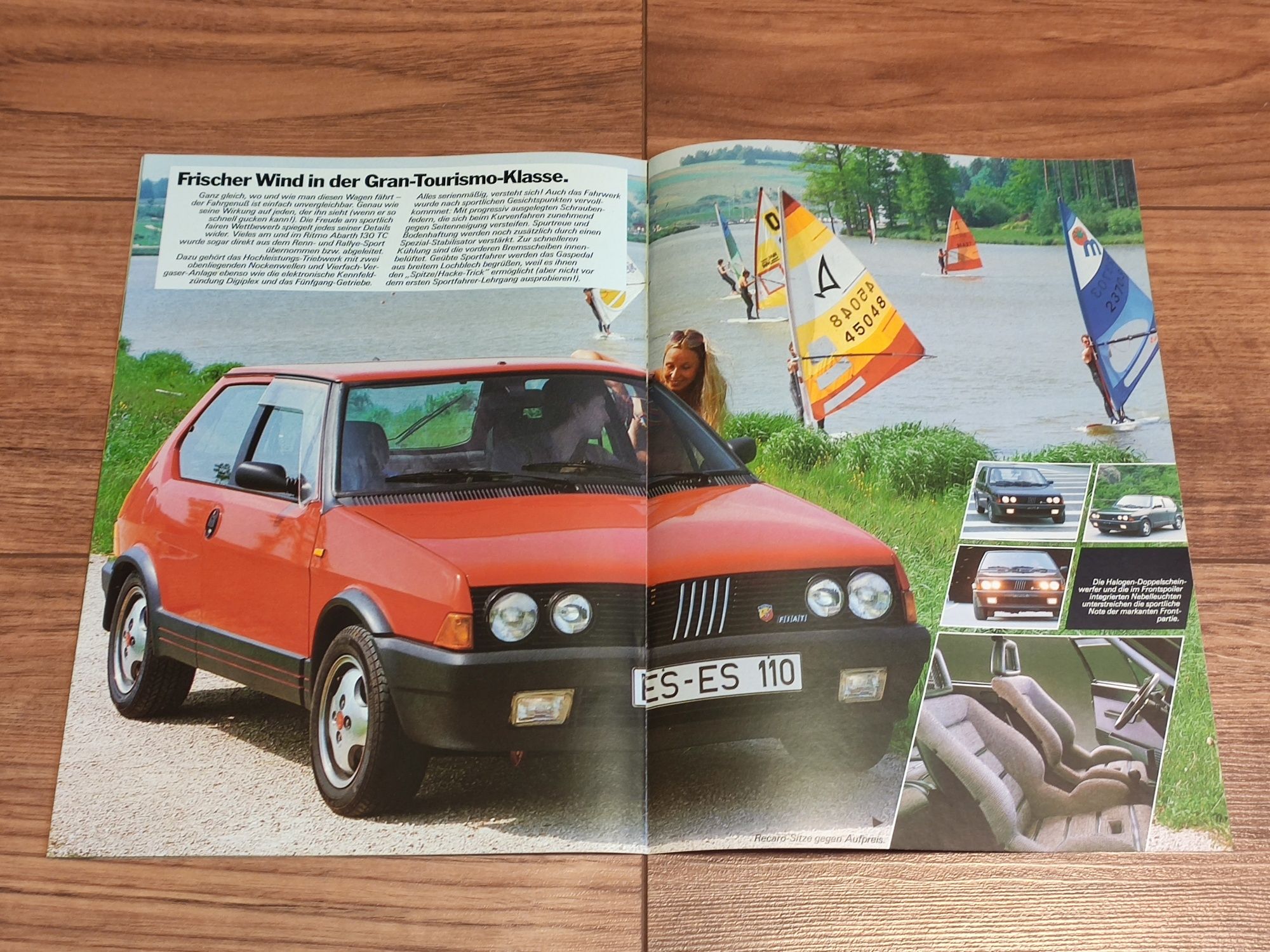 Prospekt katalog folder FIAT RITMO 105 TC / ABARTH 130 TC - 1985 r. -