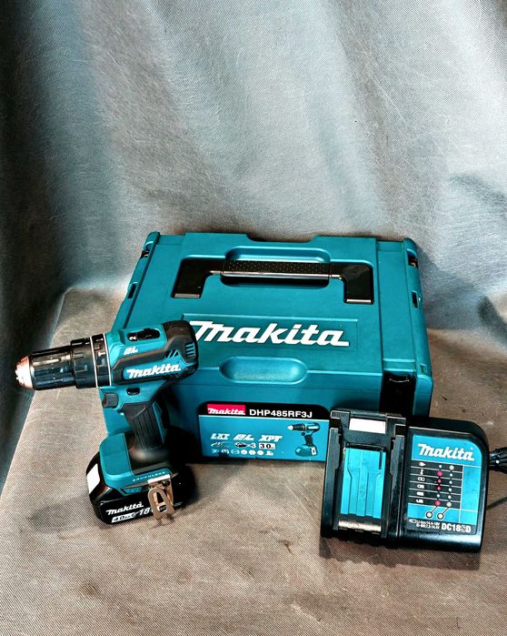 Wkrętarka MAKITA DHP485RF3J Wkrętarka udarowa 18V Aku 4ah Kufer Igła !