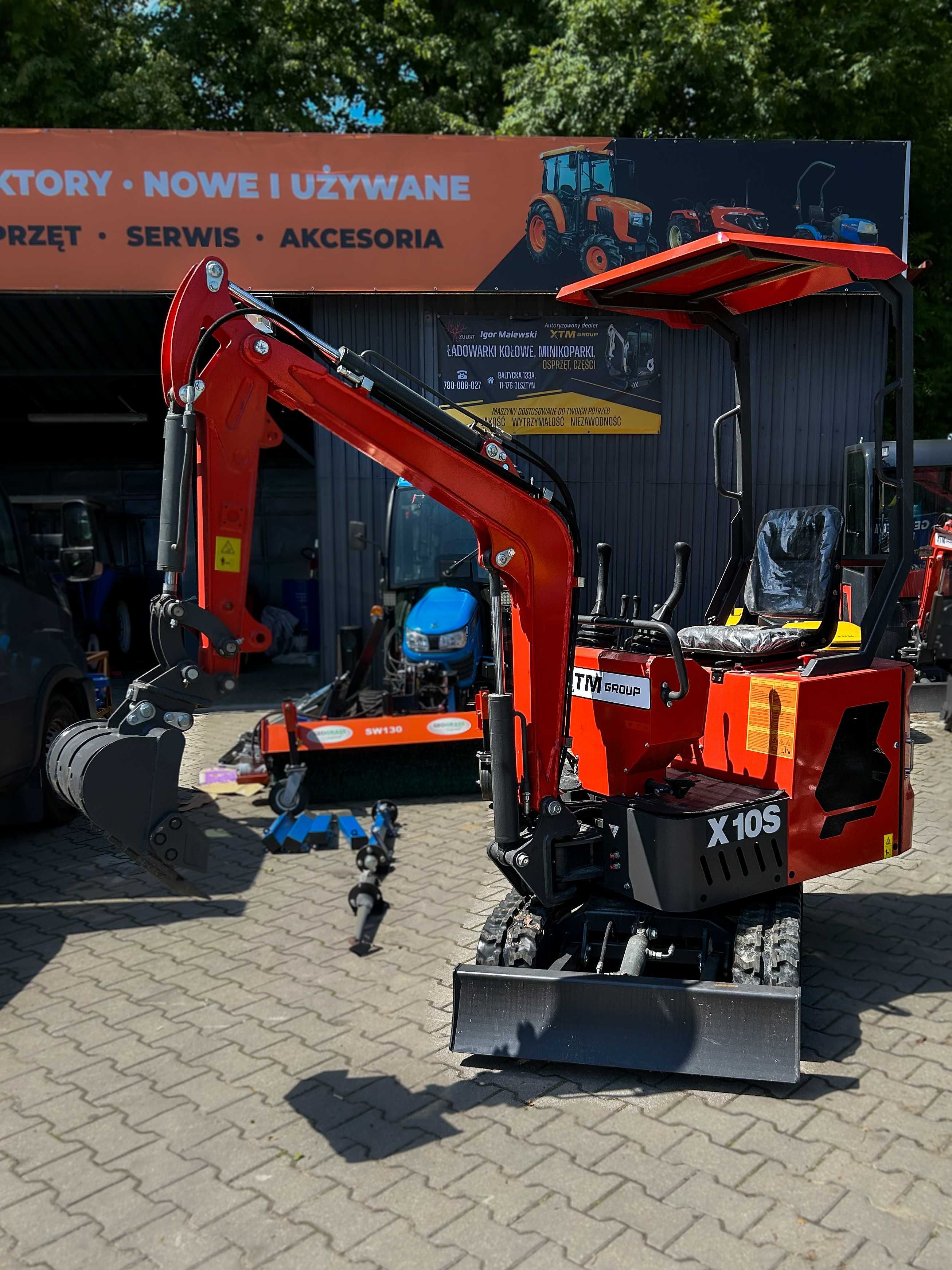 MINI KOPARKA XTM X10s ZESTAW 1 t.  Skrętne Ramię NOWA ZULBiT Olsztyn