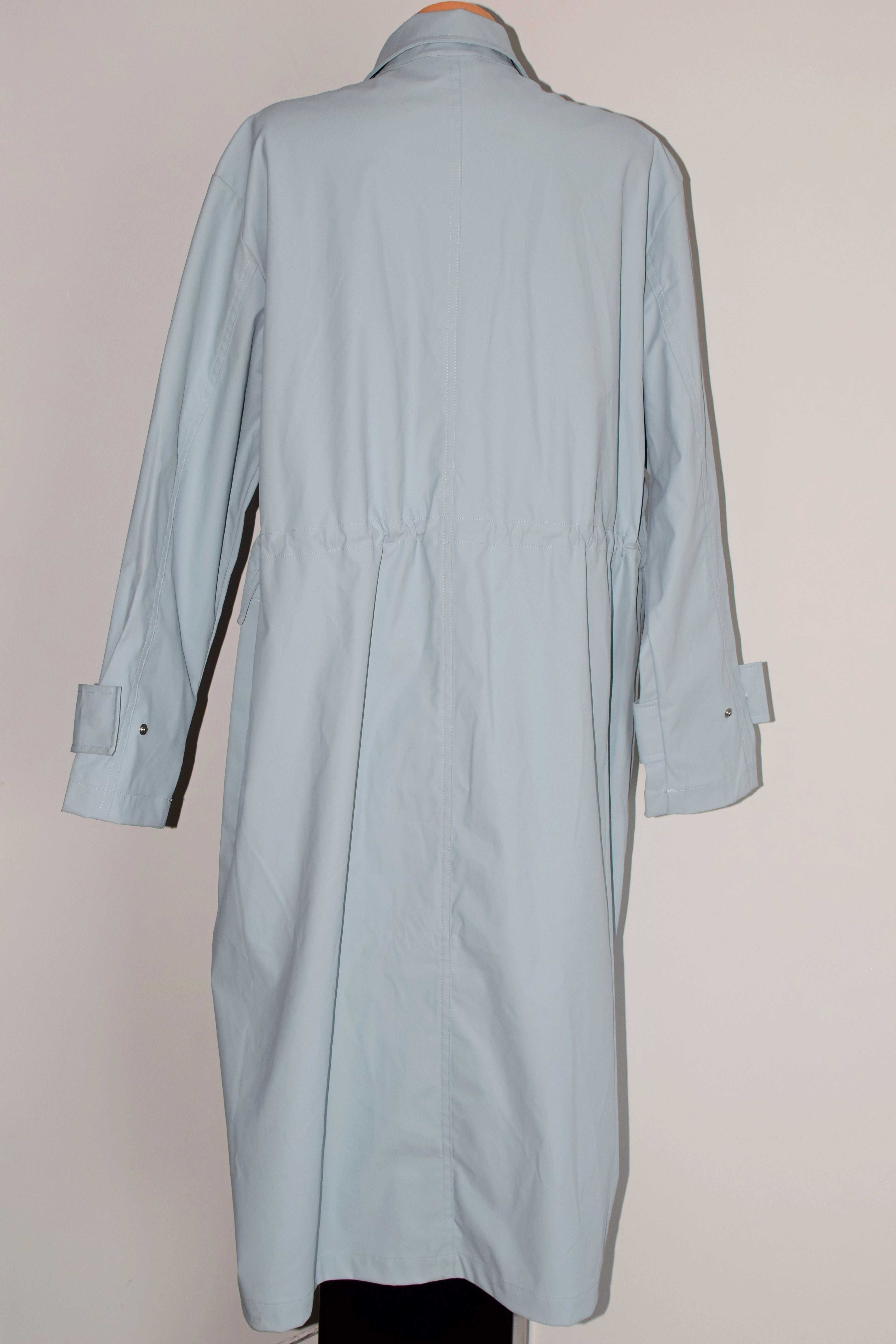 Długi błękitny płaszcz przeciwdeszczowy Reserved 42 Nowy