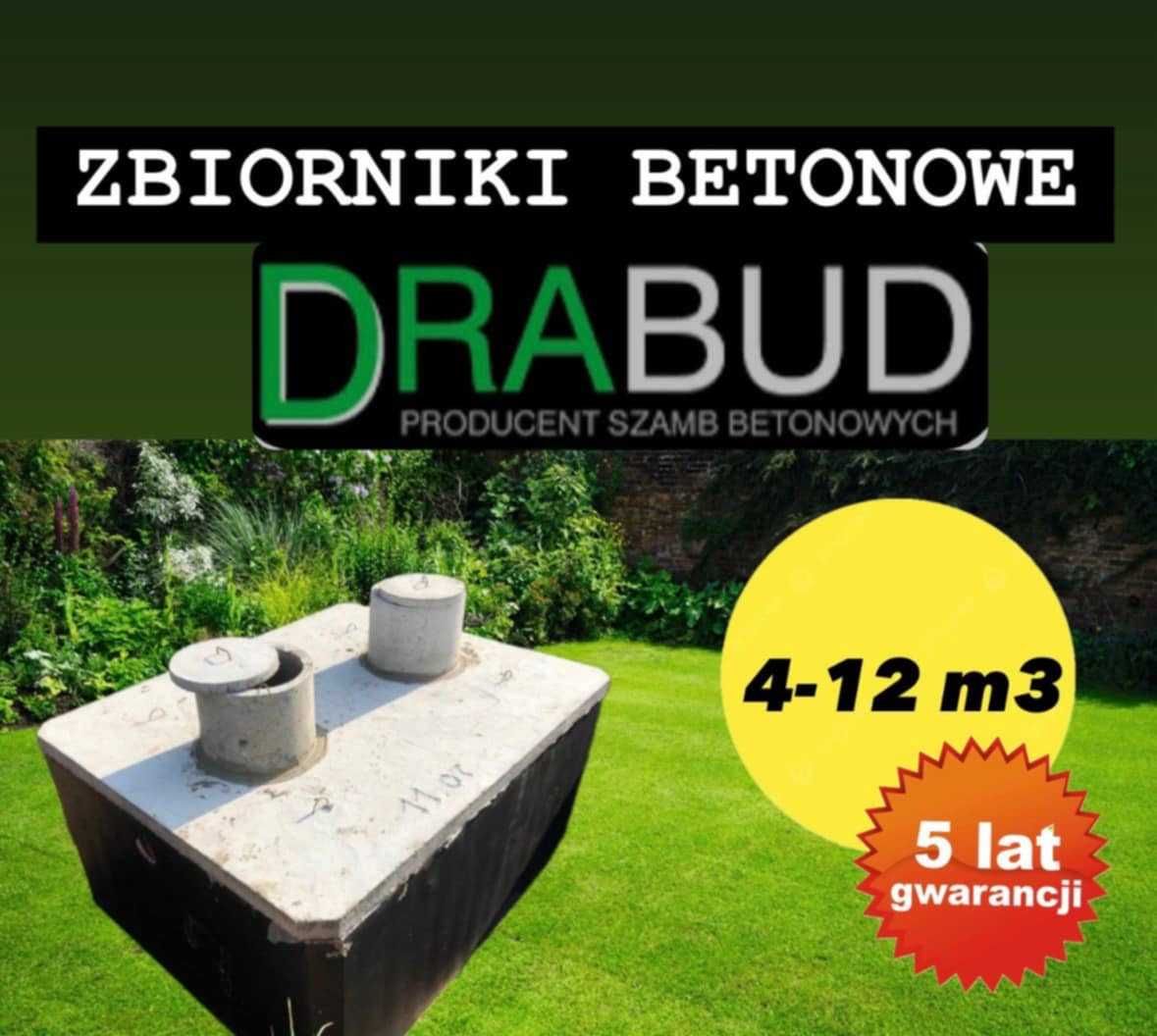 Zbiornik betonowy, szczelne szambo dwukomorowe 8m3