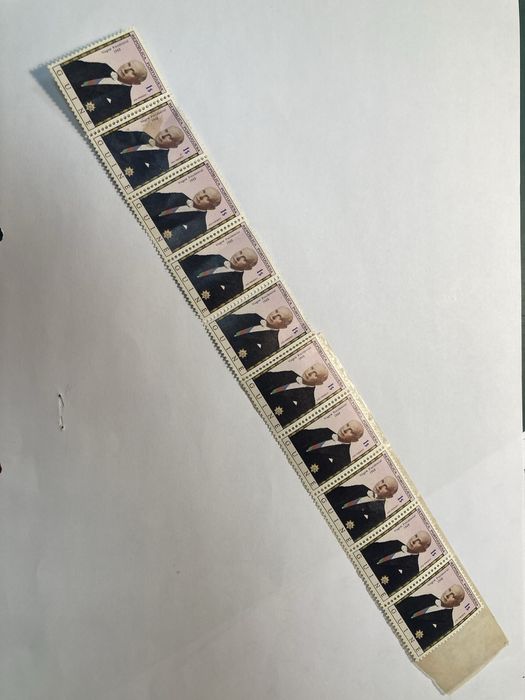 10 Selos da Guiné Pres. Rodrigues Thomaz 1968, Não Usados