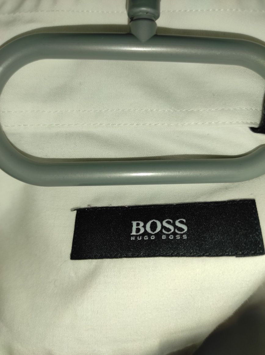 Koszula męska biała krótki rękaw Hugo boss