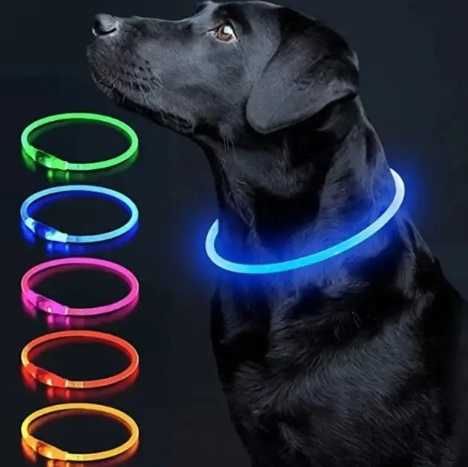 Ошейник для собак LED с зарядкой USB Светящийся ошейник