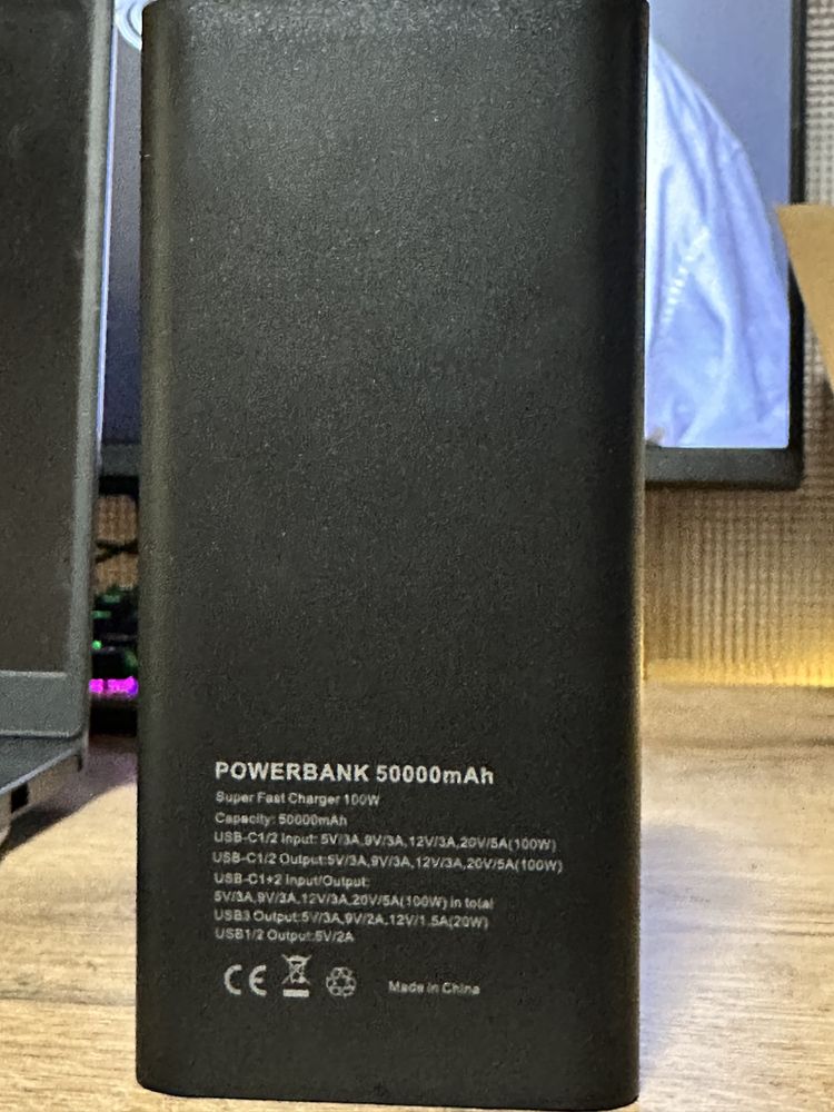 Павербанк 100 W / 50 тис mah / 5A / lithium-ion