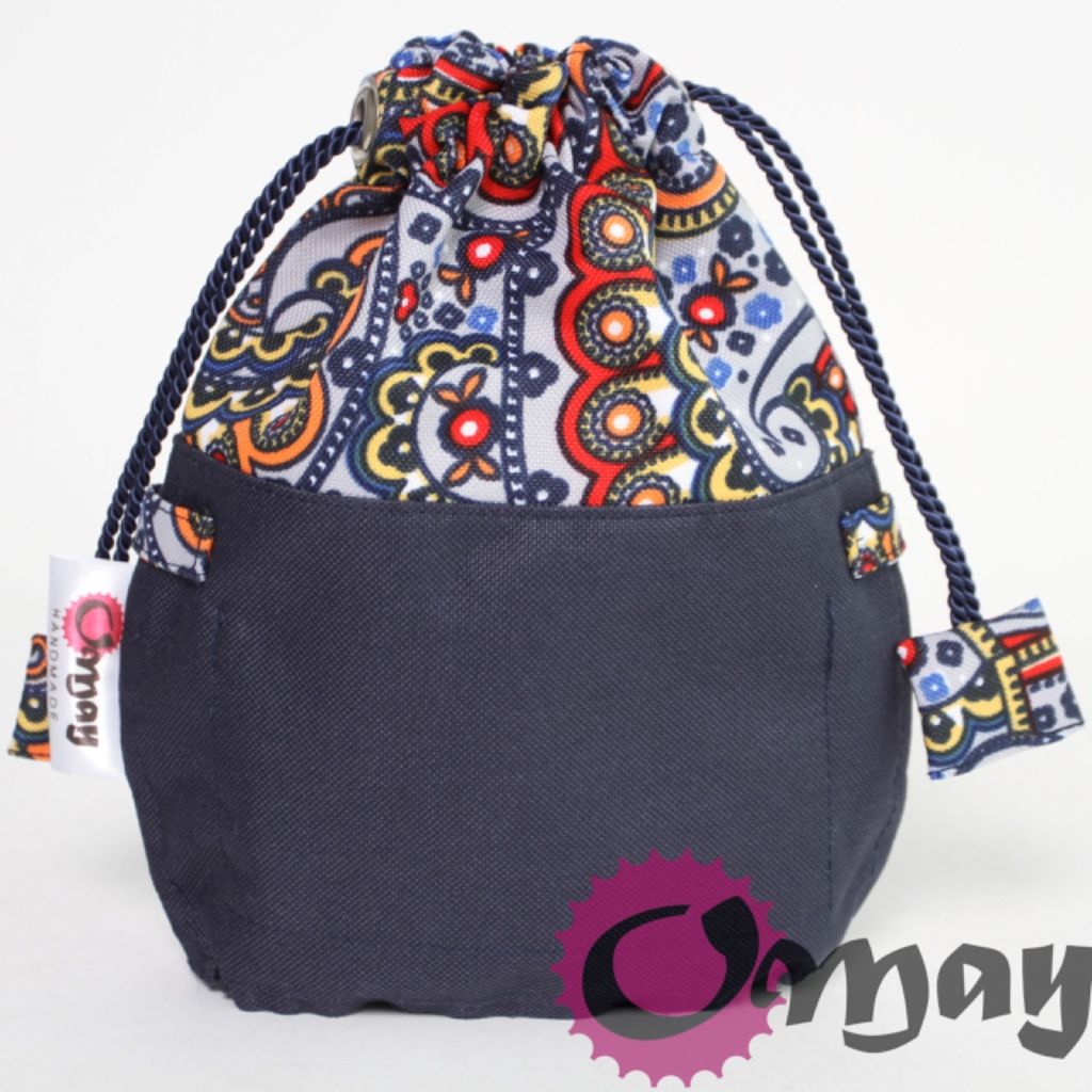 Granatowy organizer do OBAG POCKET worek orient 1 kieszeń komin OMAY