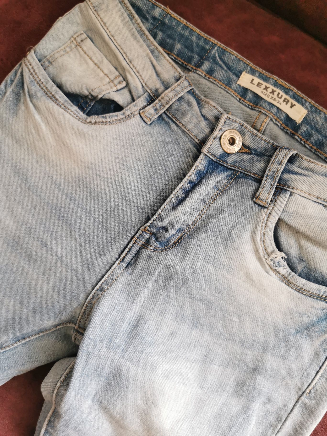 Jeansy skinny print