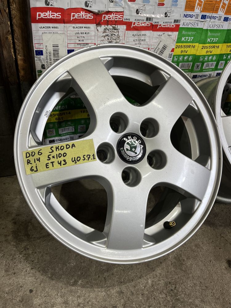 Литі диски оригінал r14 5/100 6j et43 Skoda fabia vw polo шкода фабія