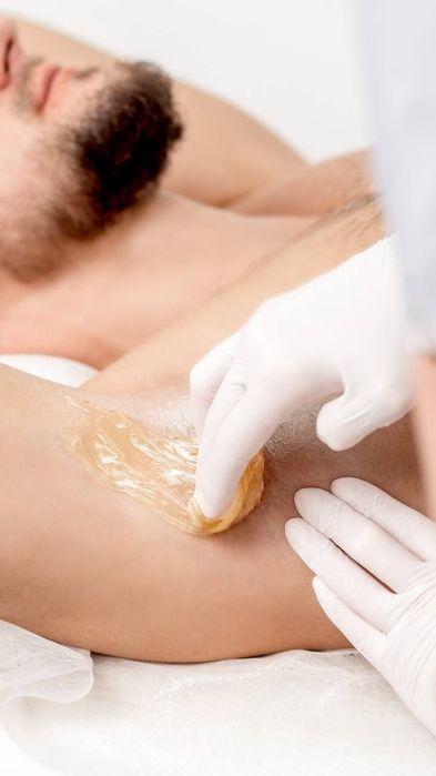 Чоловічий шугаринг, чоловіча депіляція, воскова депіляція, депіляція.