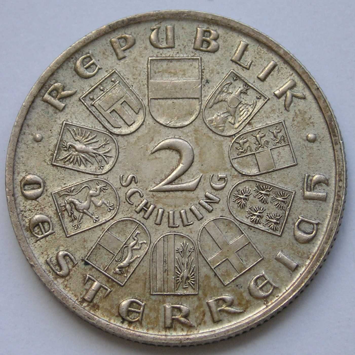 Austria 2 schilling 1928 - Schubert - srebro