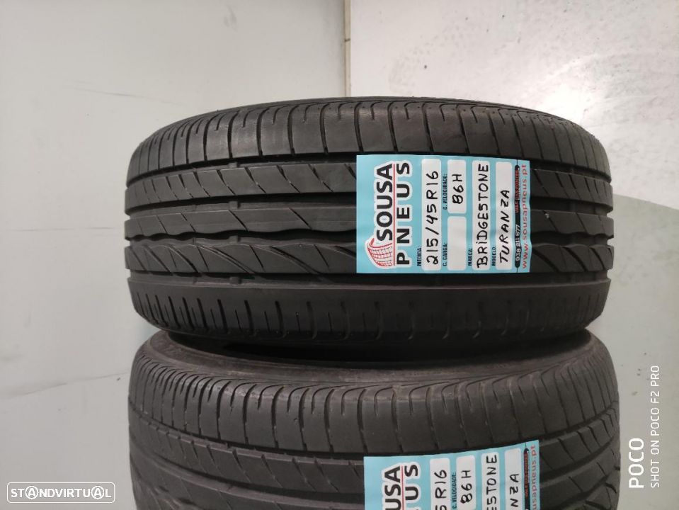 2 pneus 95% de piso 215 /45/16 bridgestone - oferta dos portes