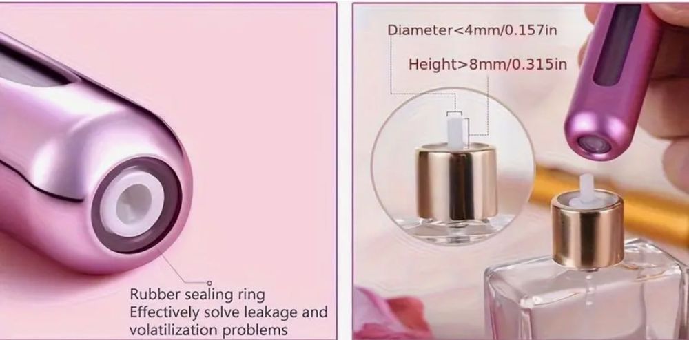 Czarny atomizer do perfum 5 ml