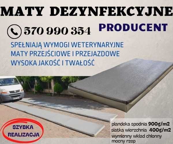 MATY DEZYNFEKCYJNE_producent_Mata przejściowa 100x100cm PTASIA GRYPA
