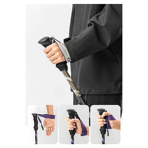 Kijki trekkingowe Qunature nordic walking aluminiowe 110, 130 cm - brą