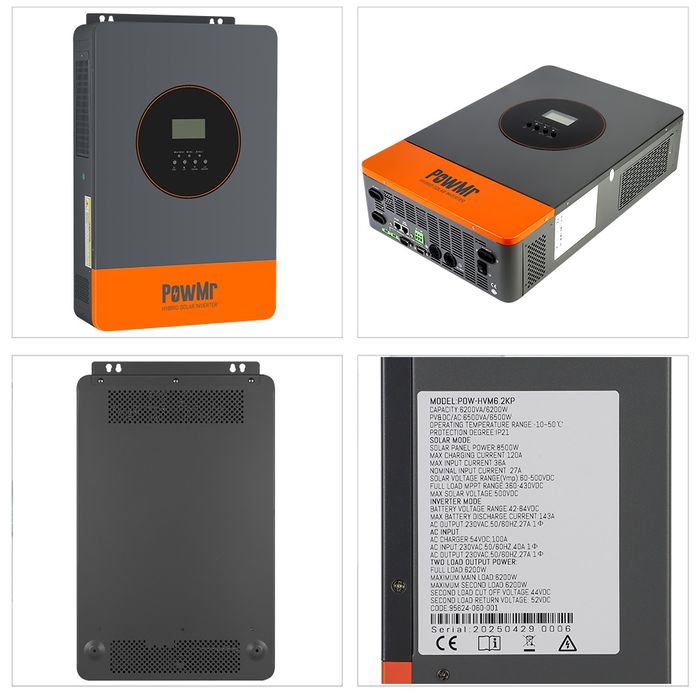 Гібридний мережевий інвертор PowMr POW - HVM 6.2 KP