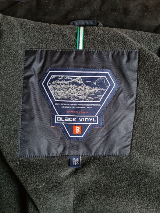 Мужская демисезонная куртка. BLACK VINYL, большого размера