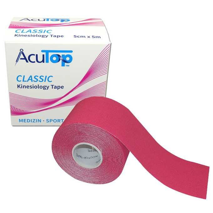 KINESIOLOGY TAPE ACUTOP 5cm plastry medyczne - Różowy- dł 5m - NOWA