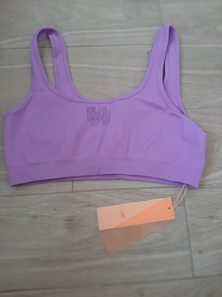 Stanik sportowy nowy 4F collection Anna Lewandowska M/L fioletowy