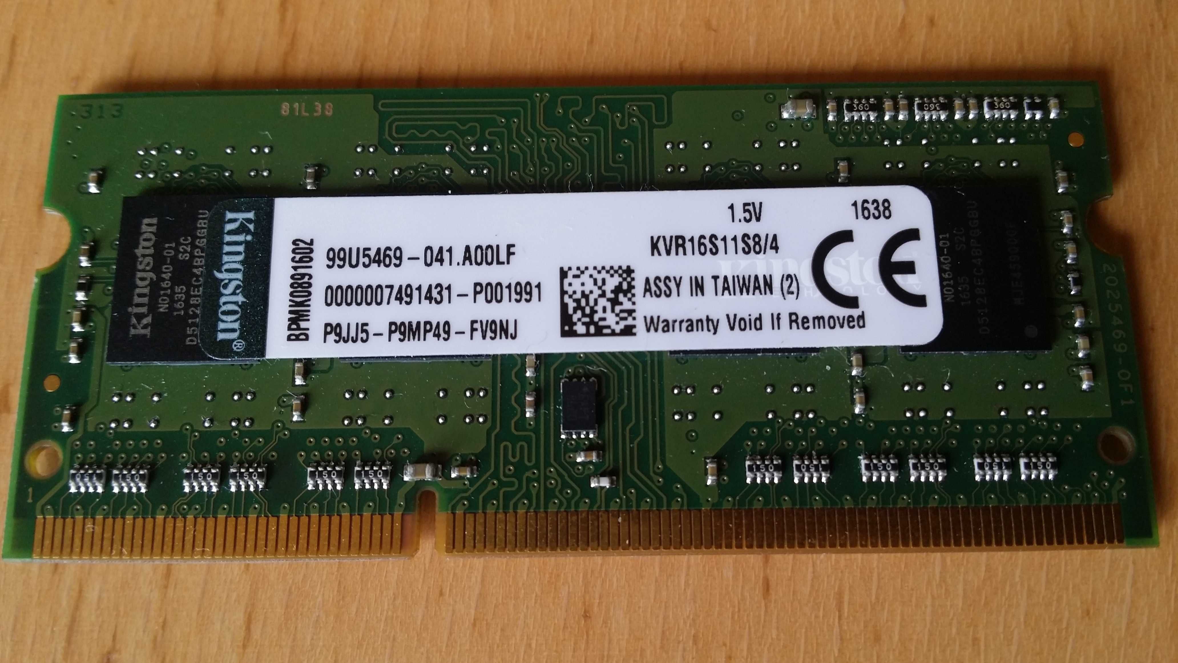 Kingstone 4GB DDR3 DIMM Pamięc RAM do laptopa