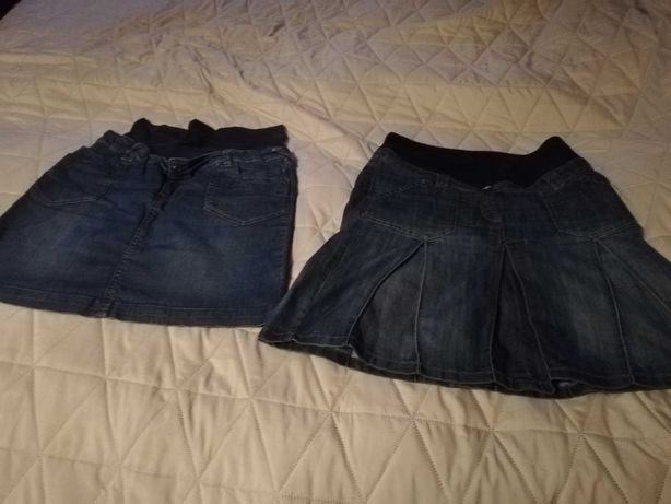 Spódniczki ciążowe jeansowe m spódnice paka