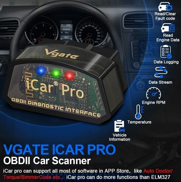 Автосканер VGate iCar Pro (BT 3.0) Android (ELM327)