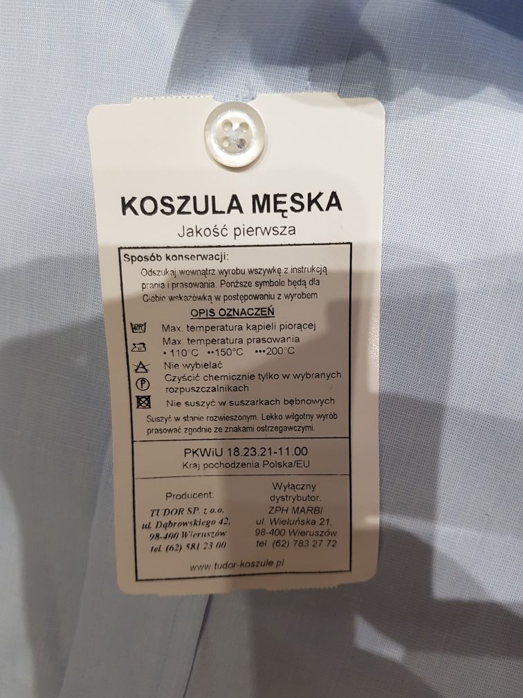 Koszula NOWA błękitna/ niebieska rozm. 41