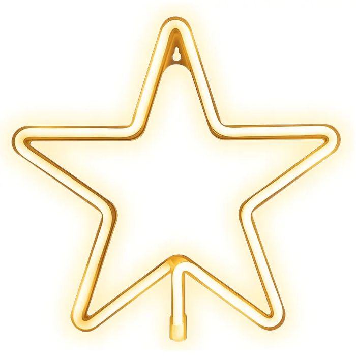 gwiazda led lampka świąteczna neon ozdoba szpic czubek na choinkę 27cm
