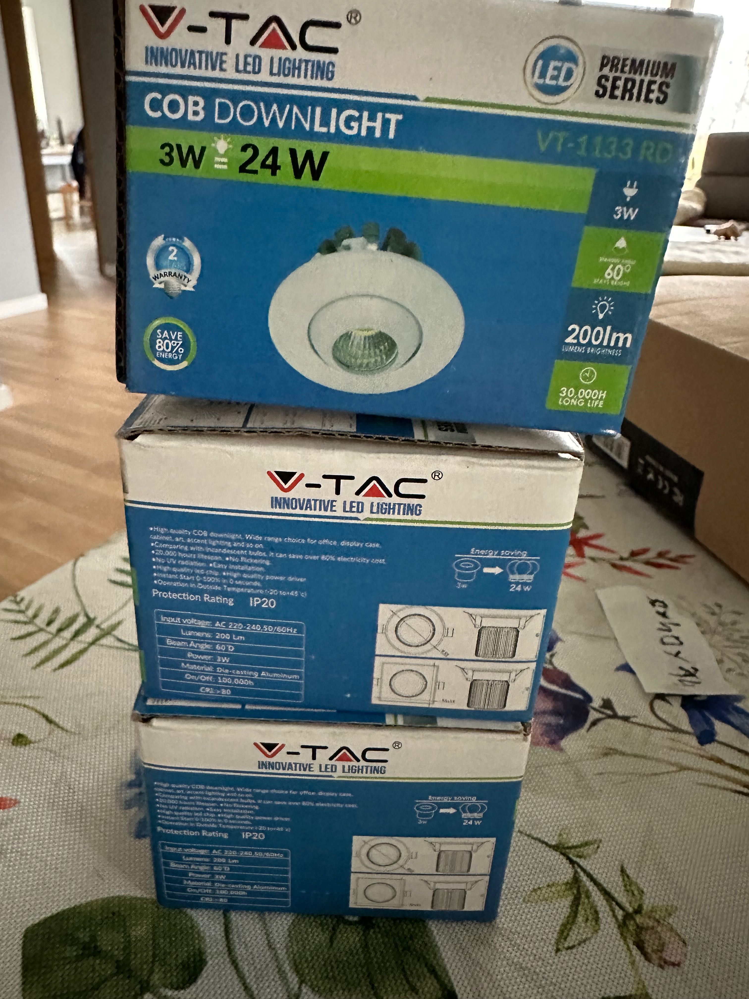 Lampa oprawa ledowa V-TAC 3W