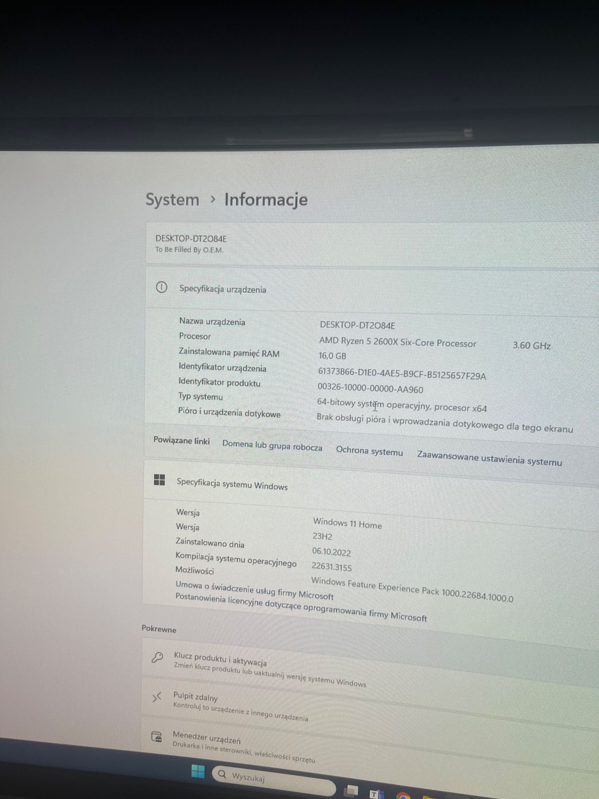 Komputer pc, monitor