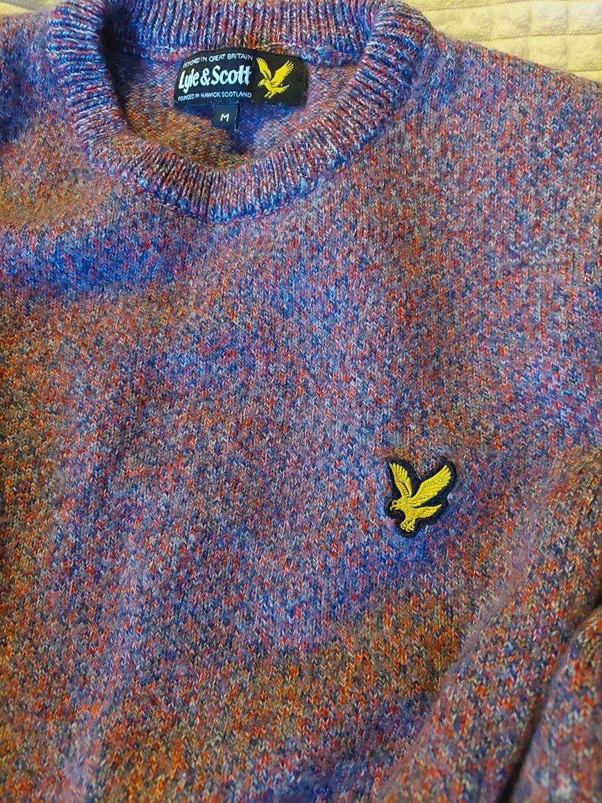 Ciepły mięsisty sweter Lyle&Scott M unisex multicolor