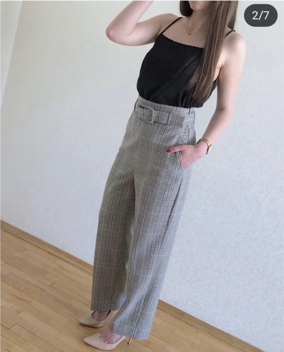 Штани брюки Zara жіночі джинси висока талія  skinny mom карго кюлоти