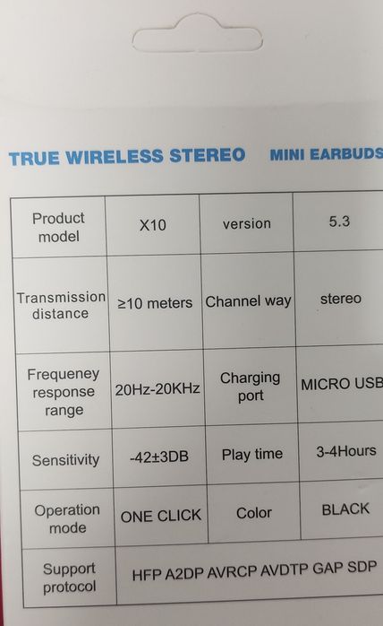 Ear phones x10 pretos